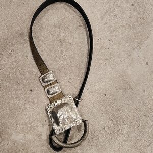 Silver and Black Women's Belt
